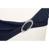 Juvale Navy Blue Chair Sashes with Silver Buckles for Wedding Reception, Baby Shower, Birthday Party, Fits 13.5- to 16.5-Inch Chair Backs (50 Pack) - 4 of 4