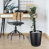 Aoibox Pu Leather Trash Can, 2.6 Gallon Black Bathroom Waste Bin, Small Office Garbage Can for Bedroom, Kitchen, Round Decorative Under-Sink/Desk/Home - 4 of 4