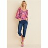 VENUS Womens Smocked Printed Top - 2 of 4