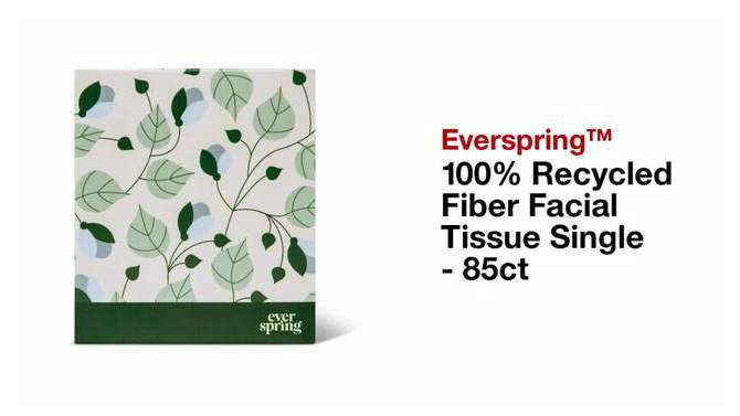 100% Recycled Fiber Facial Tissue - 85ct - Everspring&#8482;, 2 of 16, play video