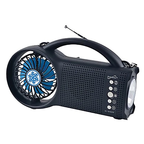 Supersonic® Portable Bluetooth® Solar-powered Speaker With Fm