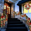 COZONY 9-Foot Pre-Lit Christmas Garland with Ornaments, Battery Operated LED Holiday Garland with Timer for Mantle Stairs Indoor Outdoor Decor - 3 of 4