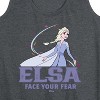 Women's - Frozen 2 - Elsa Face Your Fear Graphic Racerback Tank - 2 of 4