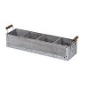 Cheung's Albina Wood & Galvanized Gray Organizer - 4 Slots - 2 of 4