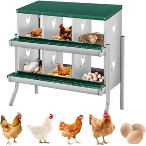 Coucheta Chicken Nesting Boxes - Available in Multiple Styles (Bracket Leg/Two-Tier/Wall Mount) & Compartments (6/8/10) for Easy Egg Collection. - 1 of 4