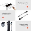 Karl Home Height Adjustable Rolling Salon Tray Trolley Cart with Wheels and Acrylic Tray Bowls 2 Magnetic Marker Pens - 3 of 4