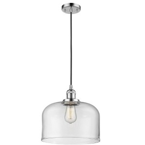 Bell - 1 Light Cord Hung Mini Pendant In Industrial Style-8 Inches Tall and 12 Inches Wide - 1 of 1