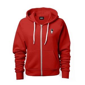 Dalix Astronaut Embroidered Hoodie Fleece Sweatshirt Zip Front Mens - 1 of 4