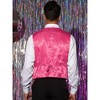 INSPIRE CHIC Men's V-Neck Sleeveless Party Shiny Sequin Vest - 3 of 4