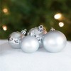 Northlight 50ct Shatterproof Shiny and Matte Christmas Ball Ornament Set 2" - Silver - 3 of 4