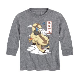 Boys' - Avatar: The Last Airbender - Appa Flying Long Sleeve Graphic T-Shirt - 1 of 4