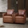 Set of 2 Hugo Transitional Wooden Upholstered Swivel Chair With Metal Base For Bedroom And Living Room| Artful Living Design - 2 of 4