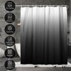 Americanflat 71x74 Black Ombre Shower Curtain - 100% Polyester Curtain - Water-Resistant with Metal Grommets and 12 Rings - Gradient Shower Curtains - 4 of 4