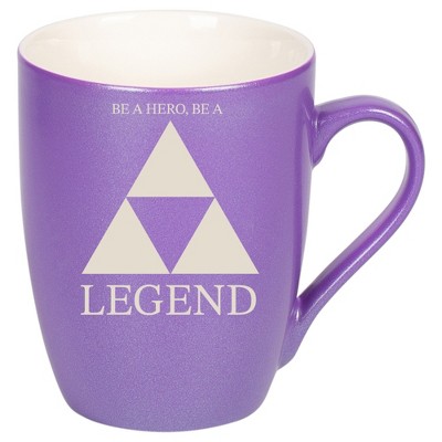 100 North Three Scales 10 Ounce Passion Purple Metallic Finish, Comfortably Fits Your Hands, New Bone China Coffee Tea Cup Mug, Be A Hero, Be A Legend