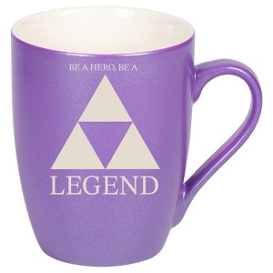 100 North Three Scales 10 Ounce Passion Purple Metallic Finish, Comfortably Fits Your Hands, New Bone China Coffee Tea Cup Mug, Be A Hero, Be A Legend - 1 of 1