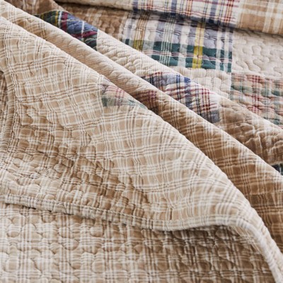 Full Red Cotton Reversible Quilt and Sham Set