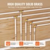 VEVOR Pipe Fittings, 1/2"-3/4" 50PCS Brass Pipe Fittings, Clamp-style 1/2 NPT Internal Thread Pipe Connector Brass Air Fittings, Gold - 4 of 4
