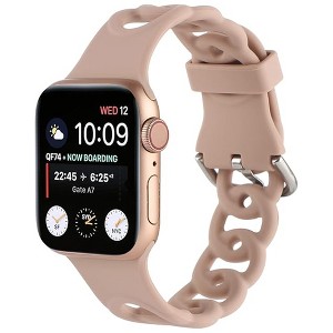 HTUTWOO Apple Watch Band Breathable Silicone Circles Sport Strap 44/45/46/49mm, Fadeless for iWatch Series 10 9 8 7 6 5 4 3 2 1 SE Ultra - 1 of 4