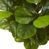 Nearly Natural 4.5-ft Fiddle Leaf Fig in White Planter (Real Touch) - 4 of 4
