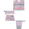 cheibear Christmas Sleepwear Long Sleeve Tee with Pants Loungewear Family Pajama Sets - 4 of 4
