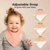 8pk Organic Baby Bandana Bibs, Baby Drool Bibs for Baby Boy, Girl, Baby Bibs for Infant, Newborn - 3 of 4