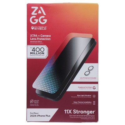 ZAGG XTR4 Screen Protector + Camera Lens for iPhone 16 Plus