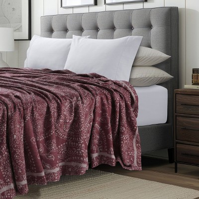 Organic Cotton King Size Reversible Paisley Blanket