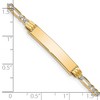 Black Bow Jewelry 14k Yellow Gold and Rhodium Pave Figaro I.D. Bracelet 7 Inch - 3 of 4