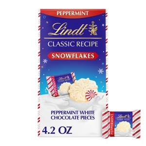 Lindt Christmas Classic Recipe White Peppermint Snowflake Bag - 4.2oz - 1 of 4