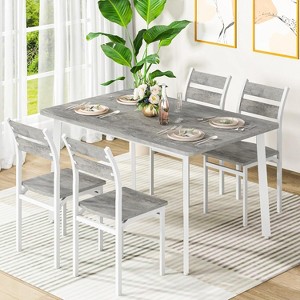 Hooseng Dining Room Table and Chairs Set for 4, 5 Piece Kitchen Table Set with MDF Broad for Small Space, Apartment - 1 of 4