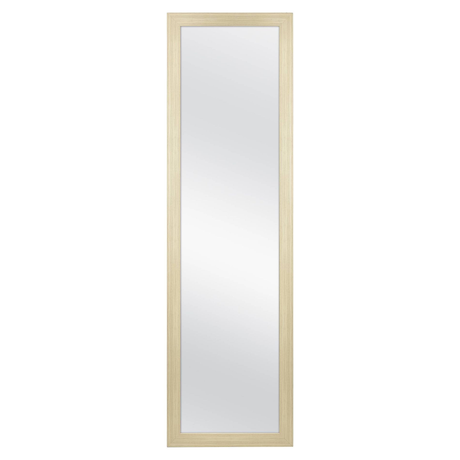 14.81" x 50.75" Over the Door Mirror Brown - Room Essentials™: Contemporary Full Body Hanging Mirror