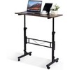 Moblie Standing Desk, Height Adjustable Sit Stand Table, Rolling Table Standing Desk Computer Workstations Pottable for Home Office - 2 of 4