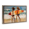 Stupell Industries Surfboard Kids Friends Black Floater Framed Canvas Wall Art - 3 of 4