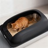 NAYSAYE Cat Litter Box with Lid, Large Cat Litter Box for Big Cats, High Wall Sides, Anti-Urine Leakage, Scoop and Mat, Black, 23.6"*15.8"*11.8" - 2 of 4
