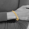 Black Bow Jewelry 6mm 14k Yellow Gold Diamond Cut Concave Hinged Bangle Bracelet, 8 Inch - 3 of 4