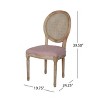 Christopher Knight Home Phineas French Country Fabric Upholstered Rubberwood Dining Chair (Set of 2) - 3 of 4