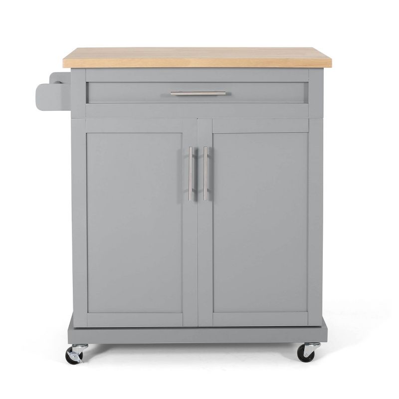 Batavia Contemporary Kitchen Cart with Wheels - Christopher Knight Home, 1 of 14