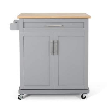 Batavia Contemporary Kitchen Cart with Wheels - Christopher Knight Home