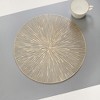 Anna-Kaci 4-Piece Round Woven Rattan Placemat with Radiating Sunburst Design - 3 of 4