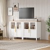 29" Large Buffet Sideboard Cabinet with 2 Glass Doors and Shelves, Modern Farmhouse Storage Cabinet Table for Kitchen Dining Room,Hallway - 3 of 4