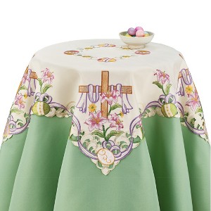 Collections Etc Easter Cross Table Topper - 1 of 3