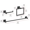 Elegant Lighting Isla 3-Piece Bathroom Hardware Set in Matte Black - 2 of 4