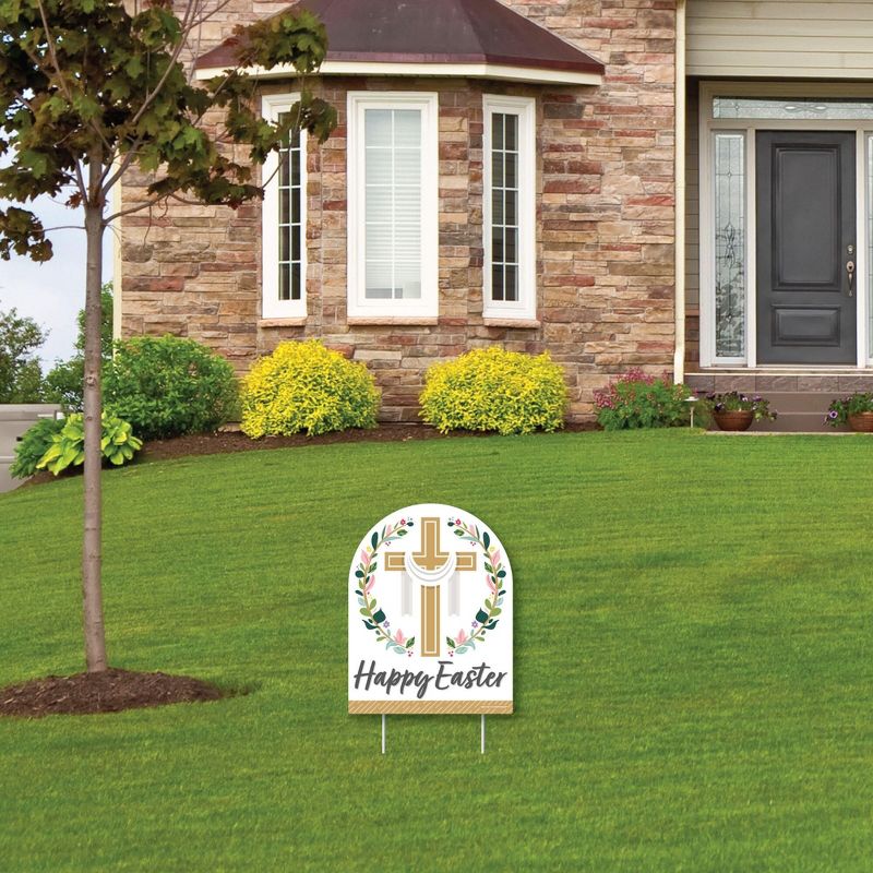 Big Dot of Happiness Religious Easter - Outdoor Lawn Sign - Christian Holiday Party Yard Sign - 1 Piece, 3 of 9