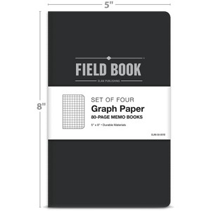 Elan Publishing Company 5 x 8 Field Book Set - Graph Text / Black Cover - 1 of 4