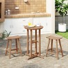 WestinTrends Malibu All Weather HDPE Outdoor Patio Counter Height Bistro Set (3-Piece) - 2 of 4