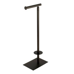 Kingston Brass Claremont Freestanding Toilet Paper Stand Oil Rubbed Bronze : Microfiber, Machine Washable, Non-Slip Backing - 1 of 4