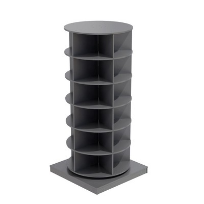 6-Tier Rotating Shoe Rack Tower Modern Free Standing Spinning Shoe Rack Round 360°Revolving Shoe Cabinet Storage Organizer