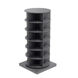 6-Tier Rotating Shoe Rack Tower Modern Free Standing Spinning Shoe Rack Round 360°Revolving Shoe Cabinet Storage Organizer - 1 of 4