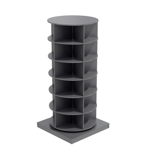 6 tier Rotating Shoe Rack Tower Modern Free Standing Spinning Shoe Rack Round 360 revolving Shoe Cabinet Storage Organizer Target