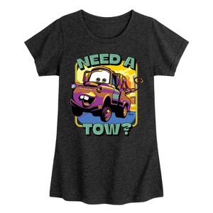 Girls' - Disney - Mater Need A Tow Fitted Short Sleeve Graphic T-Shirt - 1 of 4